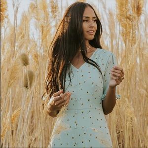 Roolee Teal Teenage Dream Dress